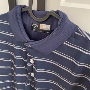 Callaway Golf Opti-dri Blue Stripped Polo